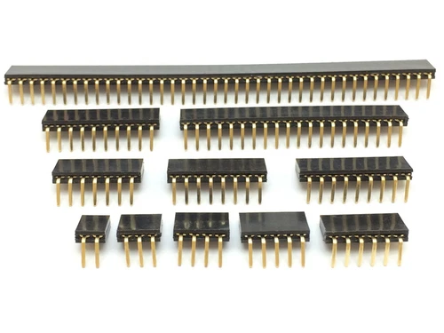 5x Buchsenleiste, abgewinkelt | 2,3,4,5,6,7,8,9,10,20,40 Pin | RM 2,54 mm