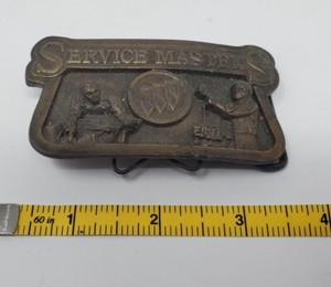 Buick Service Masters Brass Belt Buckle Limited Edition No. 1258 with Clip