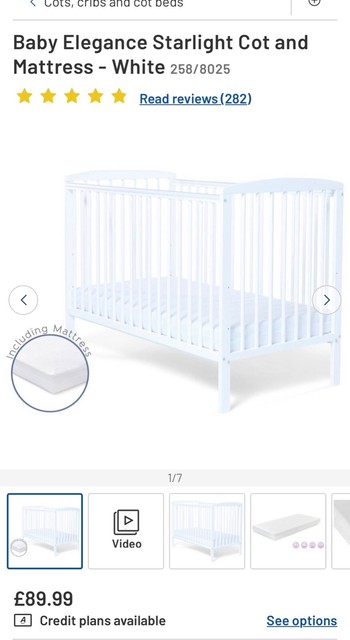 argos baby cot