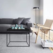 Stylish 24" Square Metal End Table for Home, Office, and Camping