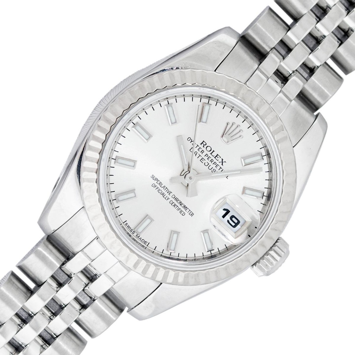 Rolex Ladies Datejust 179174 Steel and 18 karat Gold Silver Index