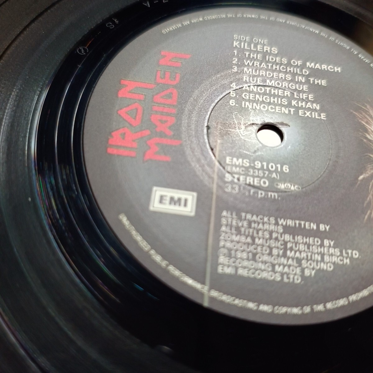 アイアンメイデン　キラーズ　レコード　帯付き　EMS 91016 IRON MAIDEN-KILLERS EMS-91016 JAPAN 1ST PRESS 1LP OBI,INSERT