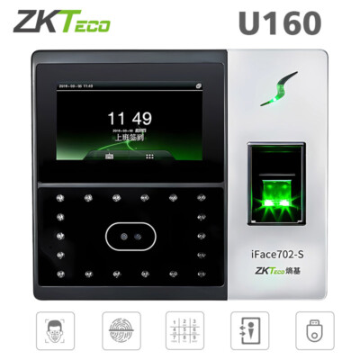 ZKTeco iFace702-S TCP/IP Face Fingerprint Recognition Time Attendance Control