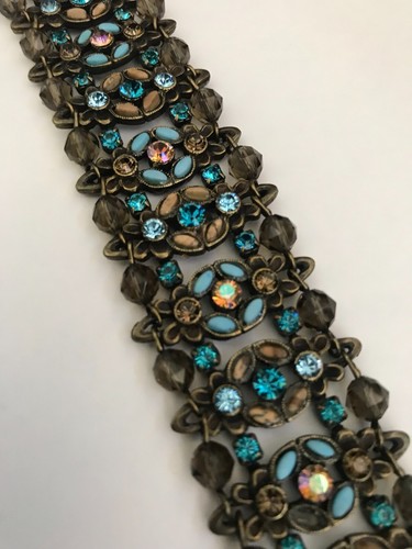 SELTEN NEU NICHT MEHR PRODUZIERT SORRELLI WÜSTENBLAU BRAUN BREITES ARMBAND NEU OHNE ETIKETT - Bild 3 von 5