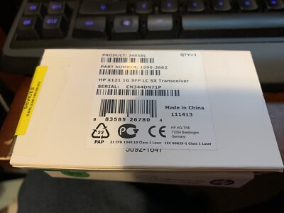 NEW QTY TWO (2) HP X121 1G SFP LC SX Transceiver J4858C