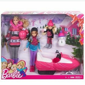 barbie with snowmobile