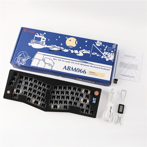 CIDOO ABM066 Alice Barebone Keyboard Gasket Mount RGB Wireless 2.4G Hot Swap PCB - Picture 8 of 23