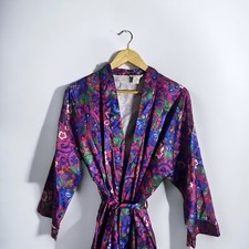 Cachet Vintage retro Women s M colorful floral Romantic Robe Medium 1980s
