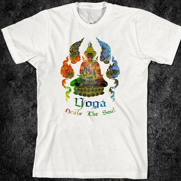 Buddhist Yoga T-Shirt Hindu OM Meditation Harmony Zen Love Religion Peace  chakra