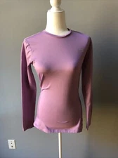 Womens Under Armour COLDGEAR Long Sleeve Base Layer Shirt Sz. M Fitted Purple