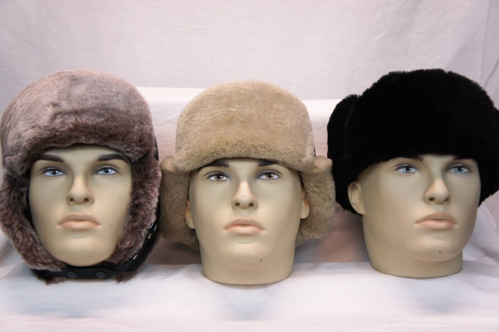 3 Colors 100% REAL Sheepskin Shearling Leather Trapper Hunting