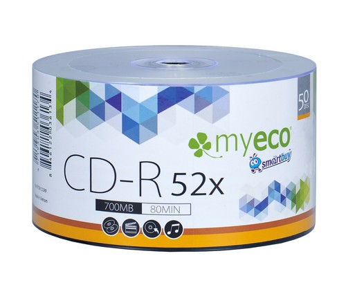 600 Pack MyEco CD-R CDR 52X 700MB 80Min Economy Logo Blank Recordable Media Disc - 第 2/3 張圖片