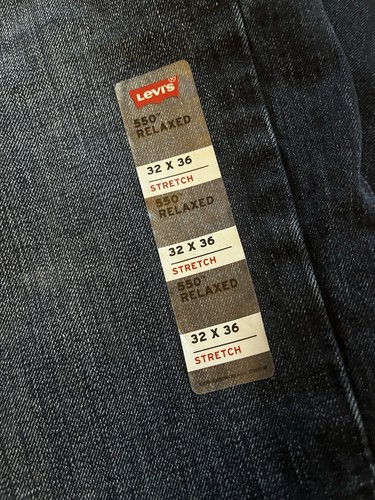 Levi’s Men 550 Relaxed Blue Jeans Size 32x36 Stretch Sits At The Waist Loose New - Picture 2 of 11