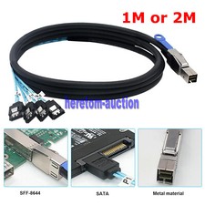 MINI SAS HD SFF-8644 with IC to 4 Ports SATA 7P straight server hard drive cable