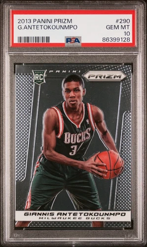 2013-14 Panini Prizm Giannis Antetokounmpo Rookie RC #290 PSA 10 Bucks GEM MINT