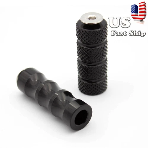 FXCNC M6 6mm Motorcycle Foot Peg Gear Shift Brake Lever Toe Peg Pedal Black