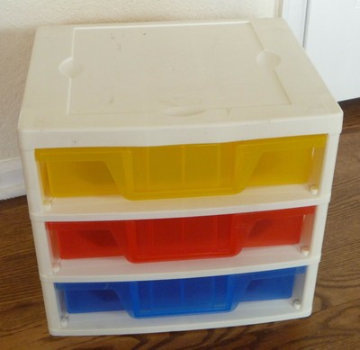 Lego Iris 3 Drawer Storage Tower Container Brick Holder Building