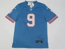 Steve McNair #9 Tennessee Titans Oilers Throwback Jersey Alternate Light Blue