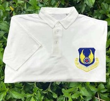 Air force logistic command embroidered patch polo shirt