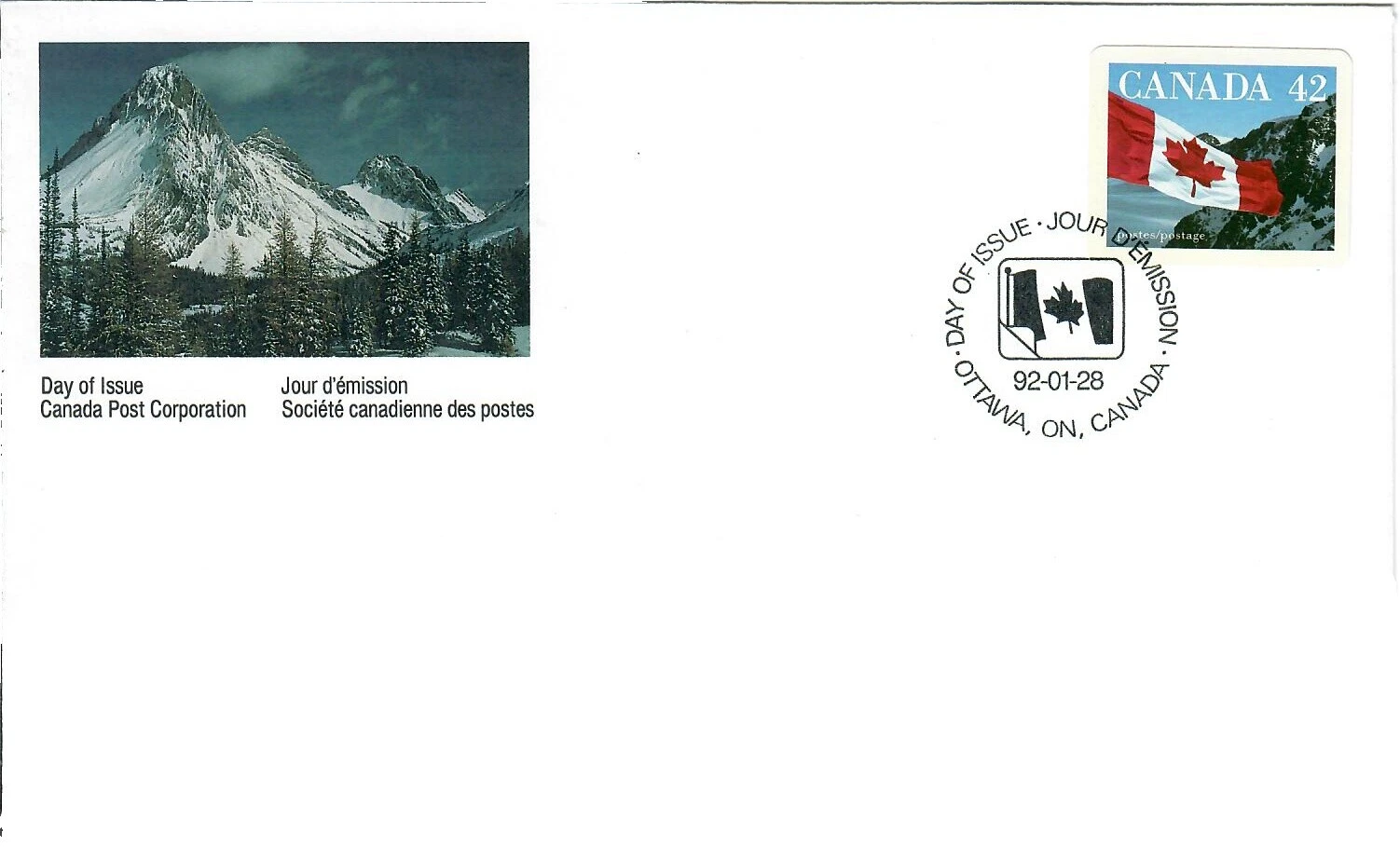 Primer día de emisión naturaleza estampillas de Canadá