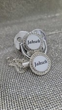 Personalised Name Pacifier Clip Gold  silver Dummy Soothers 0-6 months