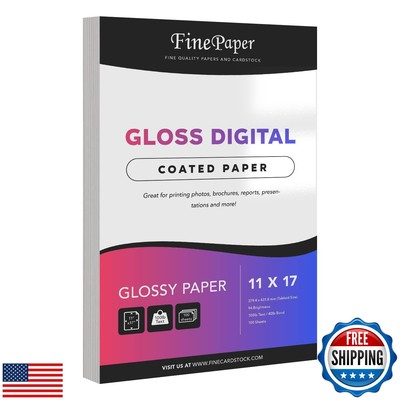 Gloss Digital Paper C2S   Perfect for Color Laser Printing, Design Proposals,