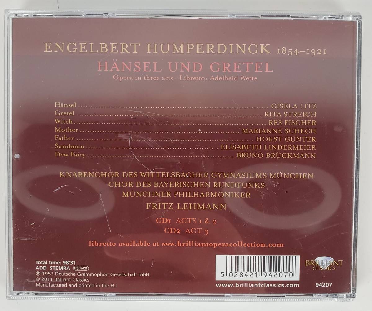 Engelbert Humperdink Hansel Una Gretel Opera Collection CD Two