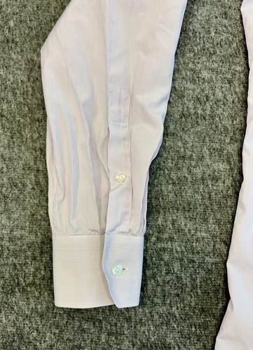 Eton Herren geknöpftes Shirt 15,5/35 rosa weiß gestreift (Etikett 43) - Bild 9 von 19