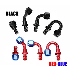 AN4/AN6/AN8/AN10/AN12 Push On Oil Fuel Line Hose End Fitting 0 45 90 180 Degree