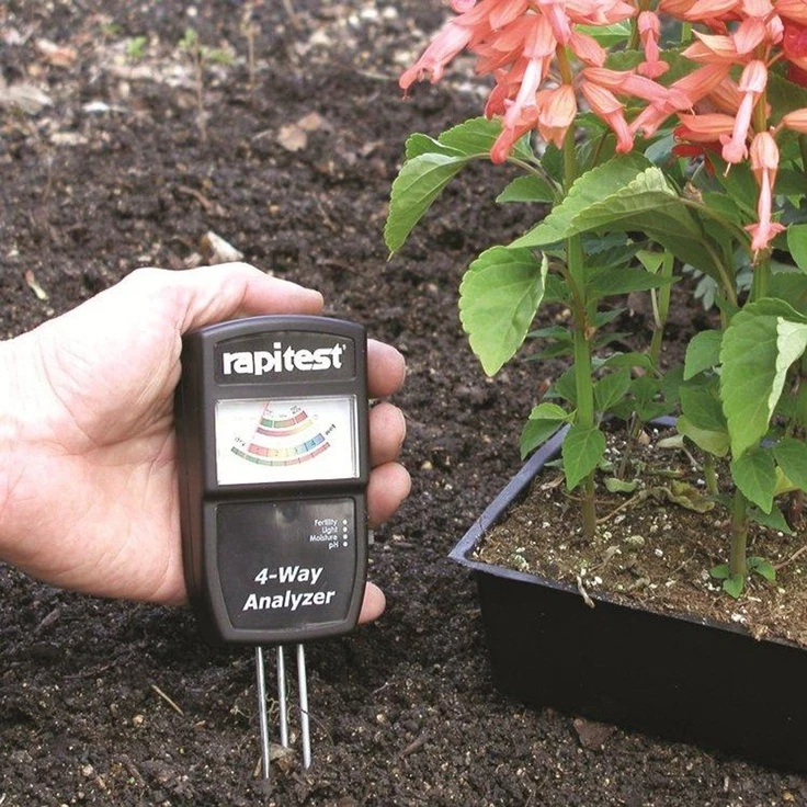 RAPITEST 4 WAY 1880 SOIL LAWN FLOWER PLANT TEST METER GARDEN TESTER pH NPK - Image 2 of 2