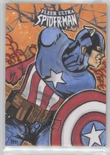 2017 Fleer Ultra Marvel Spider-Man 1/1 Rich Hennemann Auto Sketch p1l