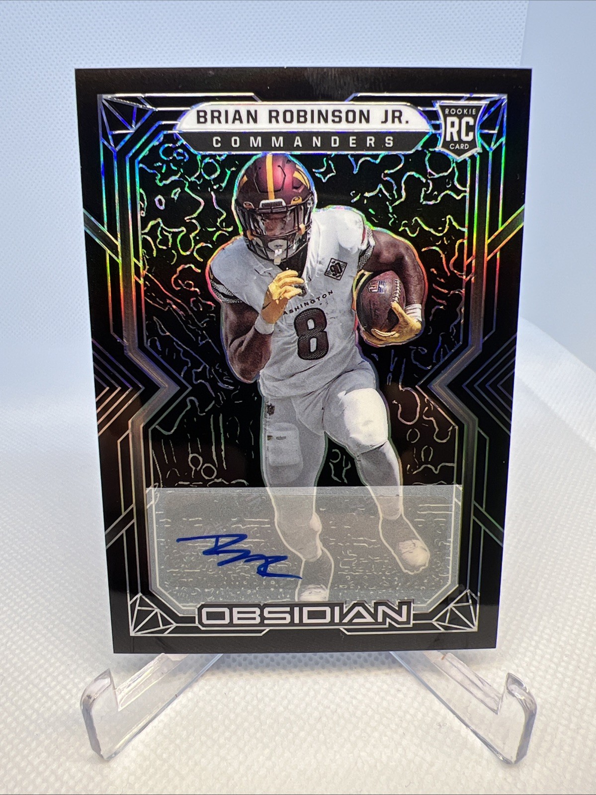 2022 Panini Obsidian Brian Robinson Jr. Rookie Silver Auto /199