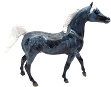 Breyer Custom Paddock Pals Horse Model Arabian Blue Roan Sabino Painted by Hand