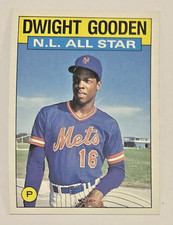 Dwight Gooden 1986 Topps #709 MLB Baseball All-Star Insert Card Mets Yankees