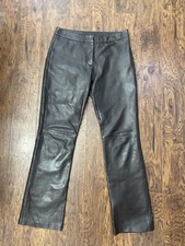 VS2 by Vakko Women s Brown Lambs Leather Pants Bootcut Size 2 Vintage Y2K