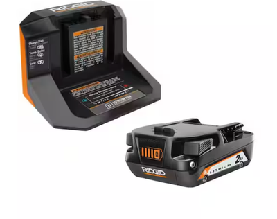 #ad #ad Ridgid AC9302 18V 2.0 Ah Lithium Ion Battery Starter Kit $99.98