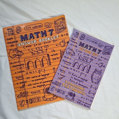 Teaching Textbooks Math 7 CD-ROM Set 4 Discs Complete CD's with Answer booklet