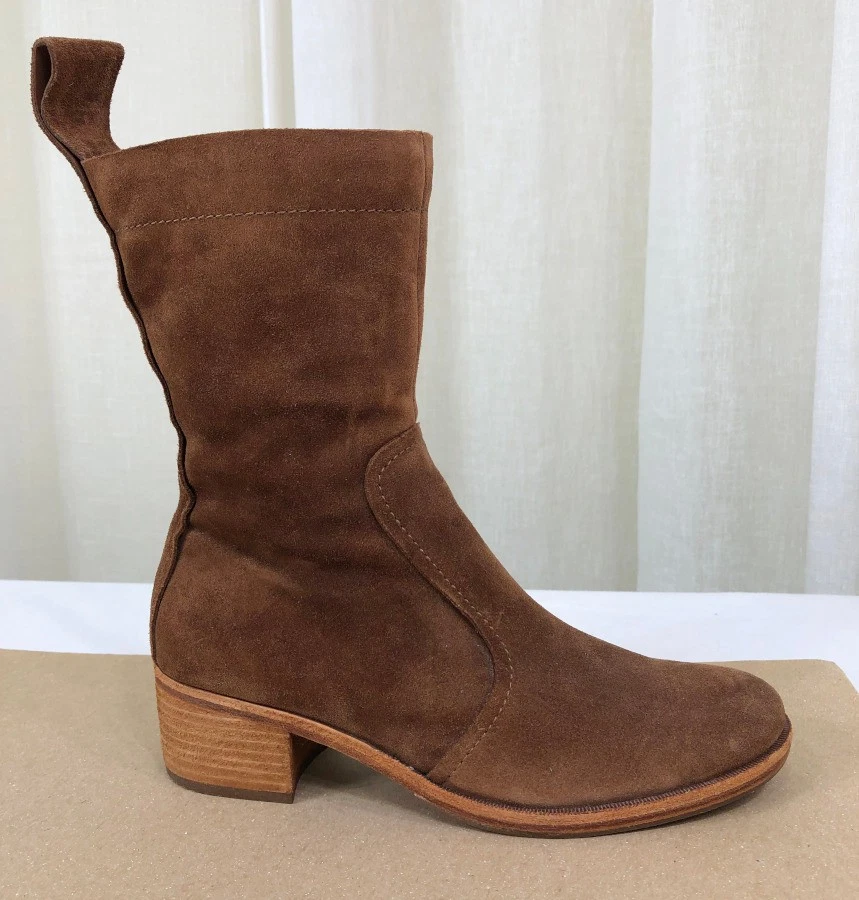 Kork-Ease Jewel Mid-Calf Suede Leather Boot/Side Zip Size US 7.5/EUR 38.5 Brown - Image 2 of 4