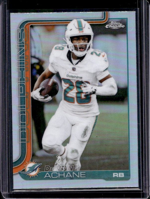 2025 Topps Chrome De'Von Achane Refractor #188 Dolphins
