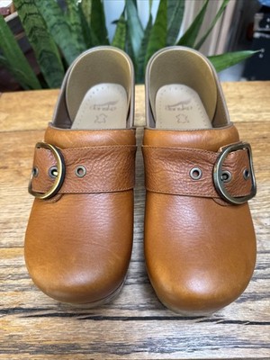 Dansko Women's Pearson Clog Tan Tumbled Leather Size 41 EUC