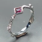 Fine Art ring Natural Rhodolite Ring 925 Sterling Silver Size 7.5 /R469394