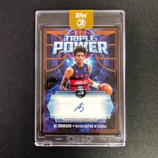 2025-26 Topps 3 Basketball Triple Power On Card Auto AJ Johnson Bronze /25