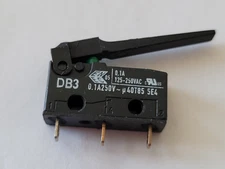 1pc Cherry DB3 Sub-Miniature Snap-Action Switch 0.1a 125/250 VAC DB3G-A1WC