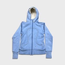 Lululemon Scuba Hoodie Womens Size 8 Blue Full Zip Sports Hooded Sweatshirt