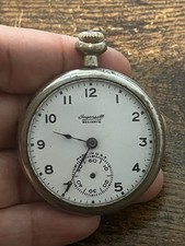 Vintage Robert H. Ingersoll Reliance USA Pocket Watch 49mm Manual wind FOR PARTS