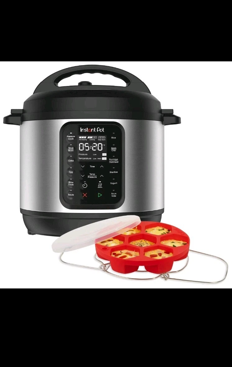 Instant Pot 6qt 9-in-1 Pressure Cooker Bundle: Exclusive Bonus Silicone Pan