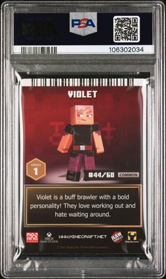 2021 Minecraft Dungeons Arcade Series 1 Violet Foil Psa 9. Pop 1