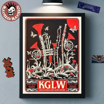 King Gizzard And The Lizard Wizard Paris France 2025 Venue Poster At La Seine Mu