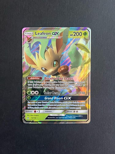 Pokémon Card Leafeon GX 13/156 NM/LP Ultra Rare Ultra Prism