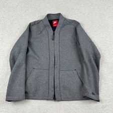 Nike Womens Tech Fleece Full Zip Jacket Grey Navy 744481-091 Size S